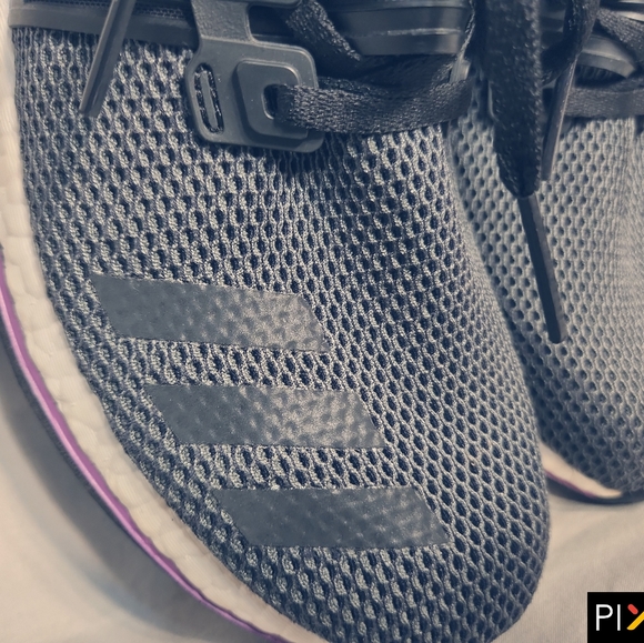 ADIDAS Pure Boost Wmns 7.5 Black Running Sneakers - Picture 12 of 13